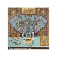 Elefant Gold pictură cu diamante pe pânză 30x30 cm