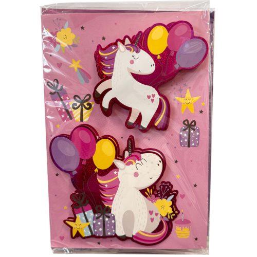 Unicorn Gift Carte de Felicitare 3D