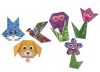 Colorat Flowers flori origami cu accesorii