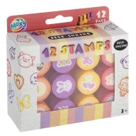 Animale Pink set de ștampile 12 bucăți