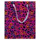 Colorat Neon Pungă cadou cu model 18x10x23 cm