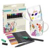 Colorat Nassau  set de markere pentru sticlă și porțelan 12 buc