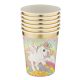 Unicorn Rainbow pahar de hârtie, 6 buc, 250 ml