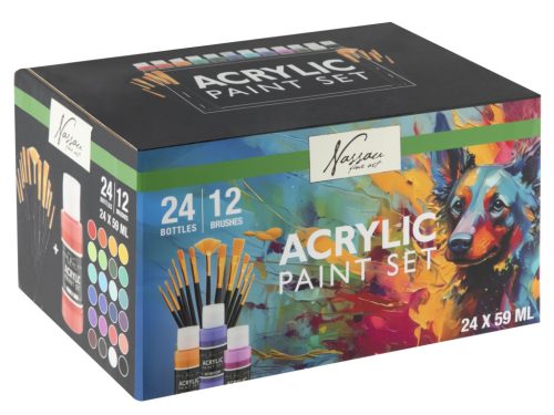 Colorat Nassau  set de pictură acrilică cu pensulă