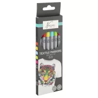   Colorat Nassau set de markere textile lavabile cu două capete, 6 bucăți