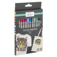   Colorat Nassau set de markere textile dublu capăt, lavabile, 12 bucăți