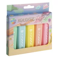 Colorat Pastel Set de 5 evidențiatoare