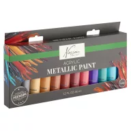 Colorat Nassau Metallic set de vopsele acrilice 12 buc