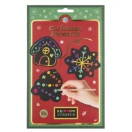 Crăciun Rainbow decorațiuni scratch art 9 bucăți