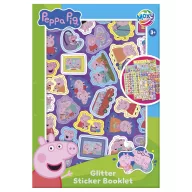   Purcelușa Peppa Family album cu abțibilduri sclipitoare 8 file