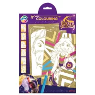 Academia Unicornilor Shine carte de colorat cu sclipici A4