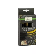   Colorat Nassau Gold&Silver set de markere acrilice, 5 bucăți