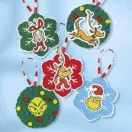 Grinchul Dr Seuss Set decorațiuni brad de Crăciun, 5 bucăți
