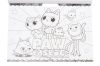 Gabby's Dollhouse Cats set de colorat și activități
