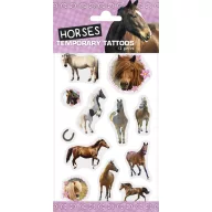 Animale Flower Set tatuaje cu cai, 12 bucăți