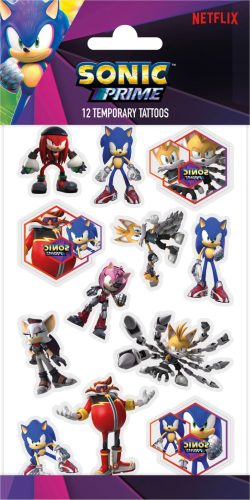 Sonic Ariciul Prime set tatuaje 12 buc
