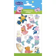 Purcelușa Peppa Mermaid set de tatuaje 12 bucăți
