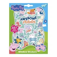   Purcelușa Peppa Awesome Friends set stickere pentru fereastră