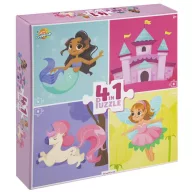 Fantasy Puzzle pentru fete 4 în 1
