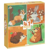 Animale Forest Puzzle 4 în 1