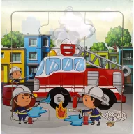 Pompier Heroes puzzle din lemn 9 piese