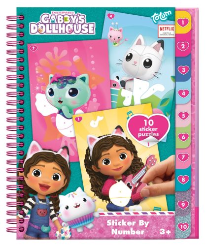 Gabby's Dollhouse Sprinkle Party set de autocolante puzzle și colorat