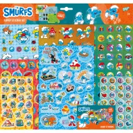Strumfii Happy set super de autocolante cu joc
