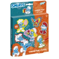   Strumfii Happy set de autocolante cu cristale diamant, 9 bucăți