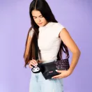 Hello Kitty Black Kuromi geantă, geantă de umăr cu portofel 27 cm