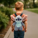 Disney Lilo și Stitch Blue Alien rucsac din pluș, geantă 30 cm