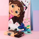 Gabby's Dollhouse Playtime prosop de baie, prosop de plajă 70x140cm (Uscare Rapidă)