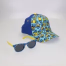 Minionii Blue set de ochelari de soare și șapcă de baseball