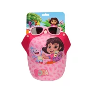 Dora Exploratoarea Pink set de ochelari de soare și șapcă