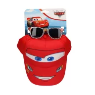  Disney Mașini Red Smile set de ochelari de soare și șapcă de baseball
