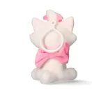 Disney Marie White Figurină de pluș 3D cu agățătoare, decorațiune pentru geantă 13 cm