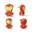Avengers Iron Man Figurină din pluș 3D cu agățătoare, ornament de geantă 13 cm