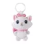 Disney Marie Pink Bow Figurină din pluș 3D cu agățătoare, ornament pentru geantă 13 cm