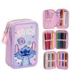 Disney Lilo și Stitch Universe penar etajat umplut cu 3 compartimente