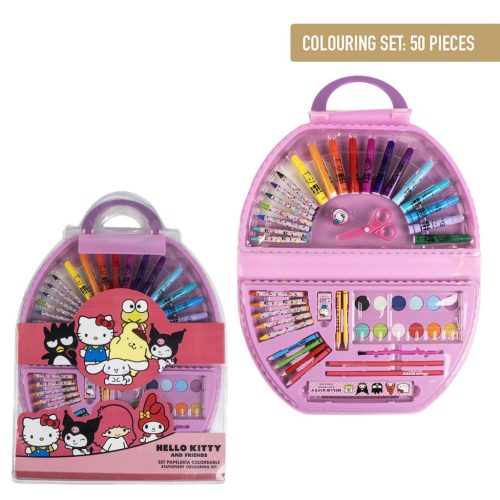 Hello Kitty Friends Set de papetărie cu 50 de piese