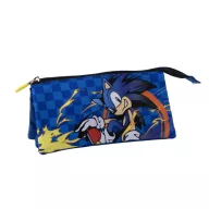 Sonic Ariciul Sprint Penar cu 3 compartimente 23 cm