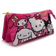 Hello Kitty Kawaii Cuties Penar cu 3 compartimente 23 cm