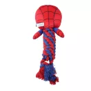 Omul Păianjen Web Hero jucărie pentru câini cu frânghie care chițăie 30 cm