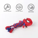 Omul Păianjen Web Hero jucărie pentru câini cu frânghie care chițăie 30 cm