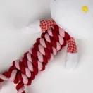 Hello Kitty Red jucărie pentru câini cu frânghie care scârțâie 30 cm