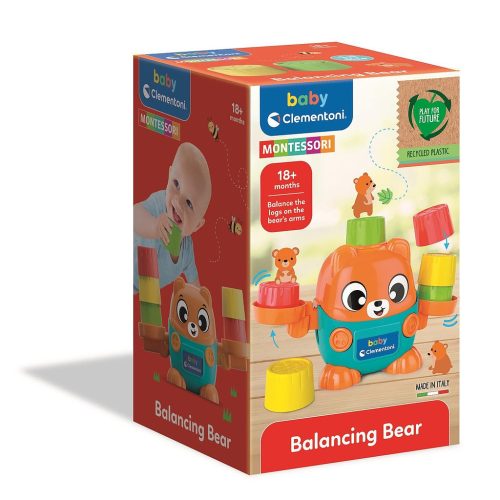 Colorat Montessori Jucărie de echilibru Ursuleț pentru bebeluși Clementoni