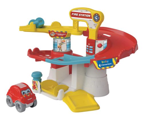Colorat Fun Set de dezvoltare Stație de Pompieri cu Mașinuță Răsturnată Clementoni