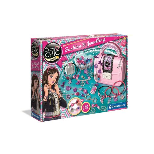 Crazy Chic Set de creație bijuterii cu geantă Clementoni