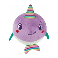   Animale Whimsy Figurină de minge de pluş narval, zornăitoare pentru bebeluși Clementoni