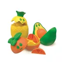 Fructe Friendly Faces Jucărie pentru bebeluși cu sortare de fructe, Puzzle Clementoni