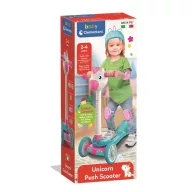 Colorat Pink Trotinetă cu trei roți unicorn Clementoni